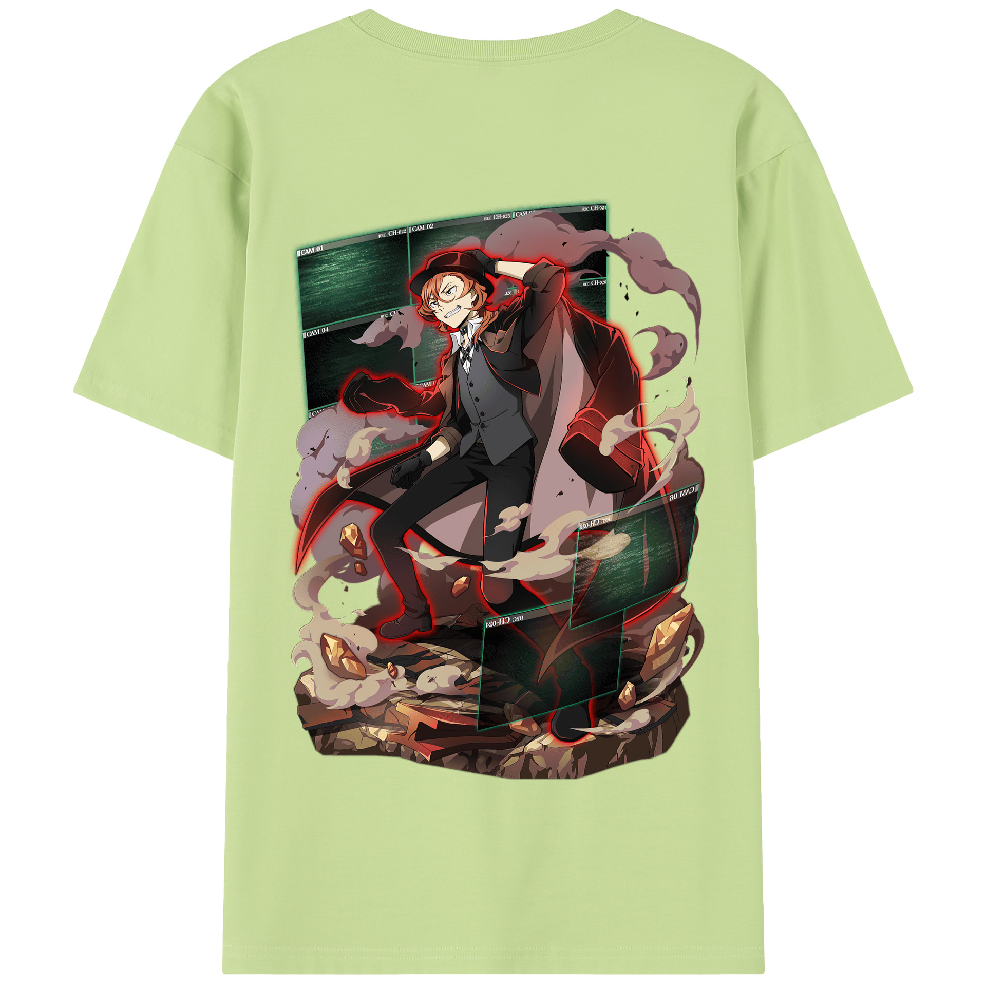 （画像用） 文豪ストレイドッグス Bungo Stray Dogs 綿100％半袖Tシャツ（背面プリント）